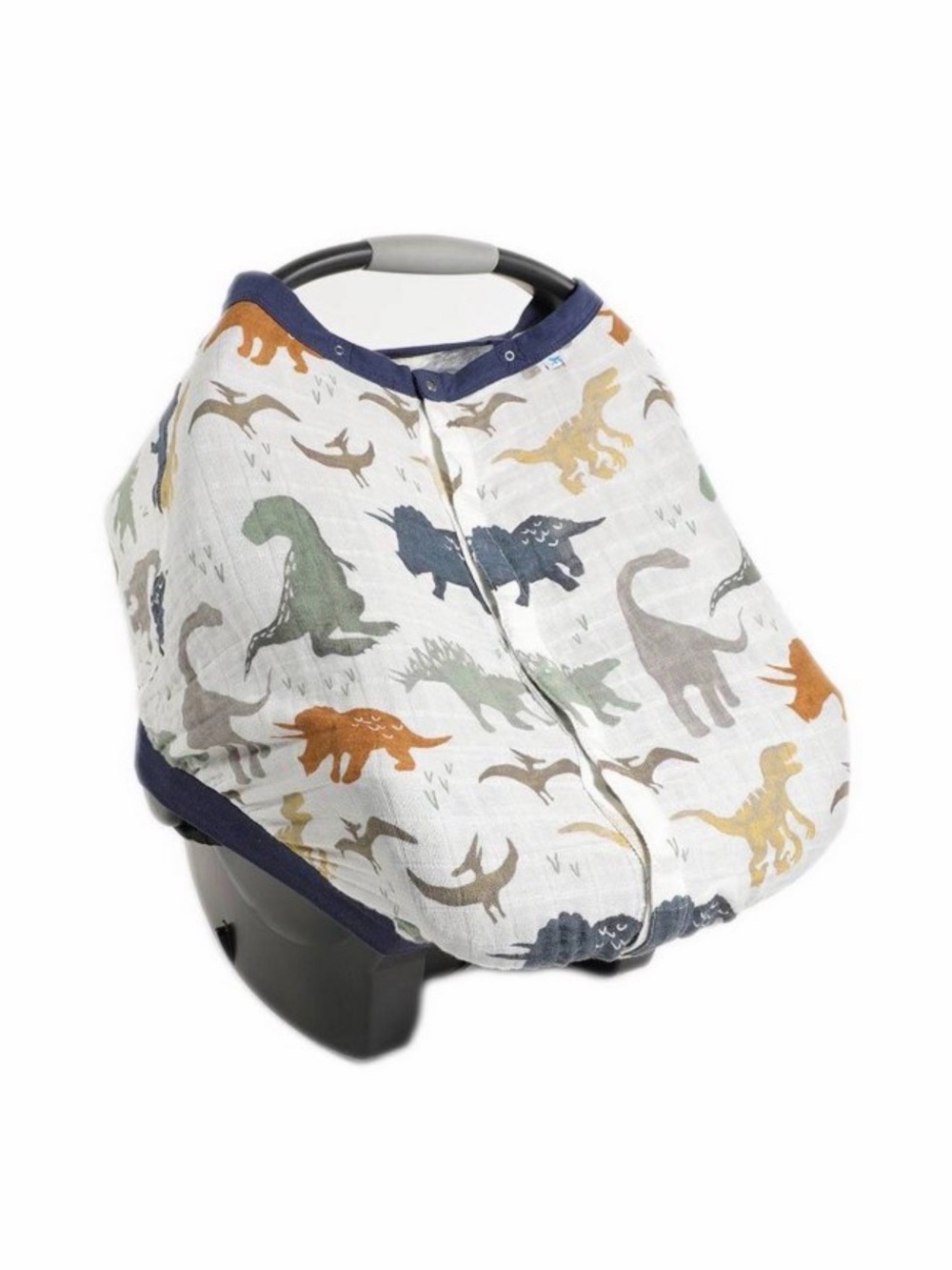 Little Unicorn Cotton Muslin Car Seat Canopy- Dino Friends